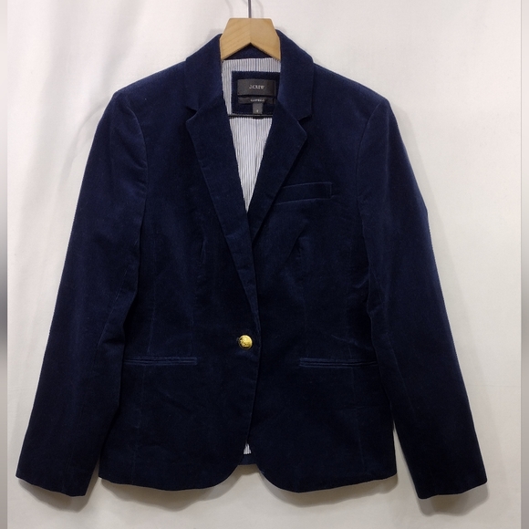 J. Crew Jackets & Blazers - J. Crew Campbell Corduroy Blazer Women's 8 Blue Preppy Academic Boho Retro 90s